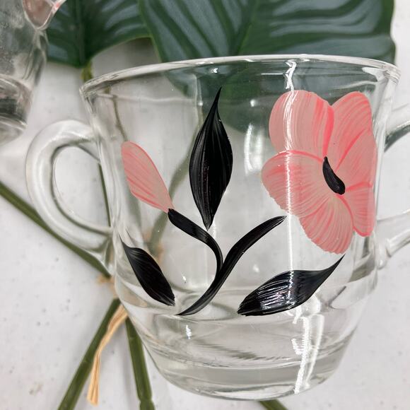 Vintage Bartlett Collins 1950's MCM Hand Painted Rose Flower Sugar Creamer Set - Picture 3 of 8